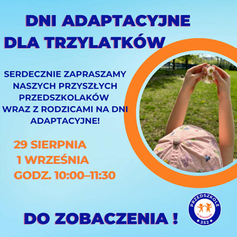 Dni adaptacyjne dla trzylatków